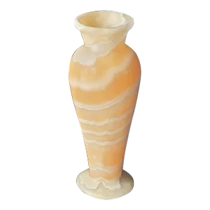 Late 20th Century Yellow Calcite Stone Vase