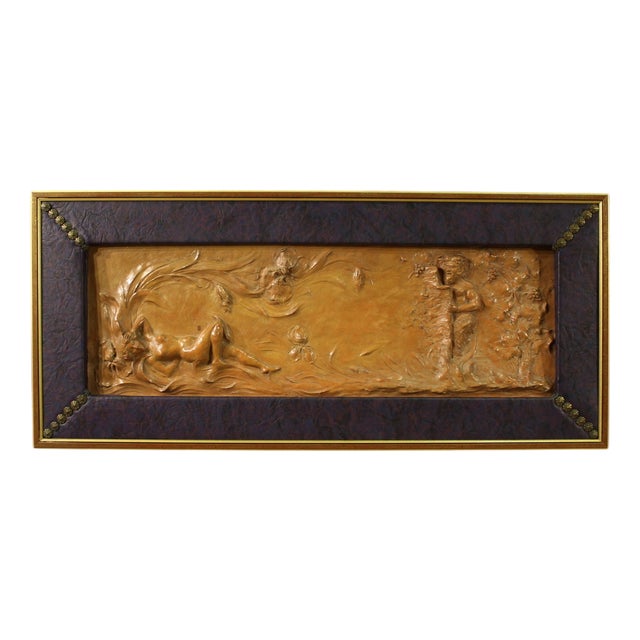 French Terracotta Bas-Relief, 1920 For Sale