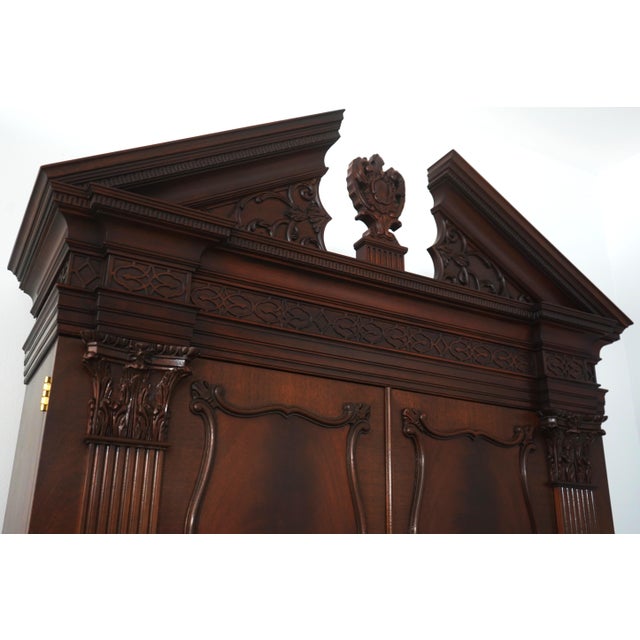 Brown Henkel Harris Mahogany Large Document Secretary Desk For Sale - Image 8 of 18