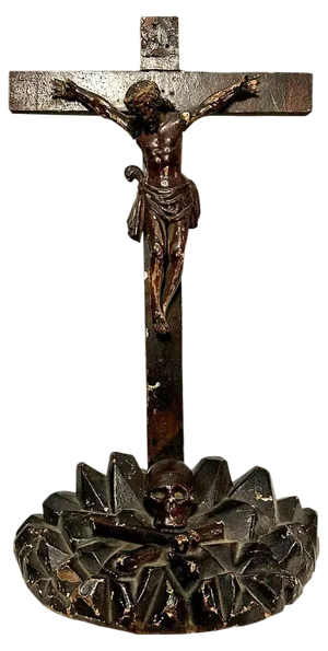 Spanish Hand-Crafted Boxwood Calvary Sculpture, 1670