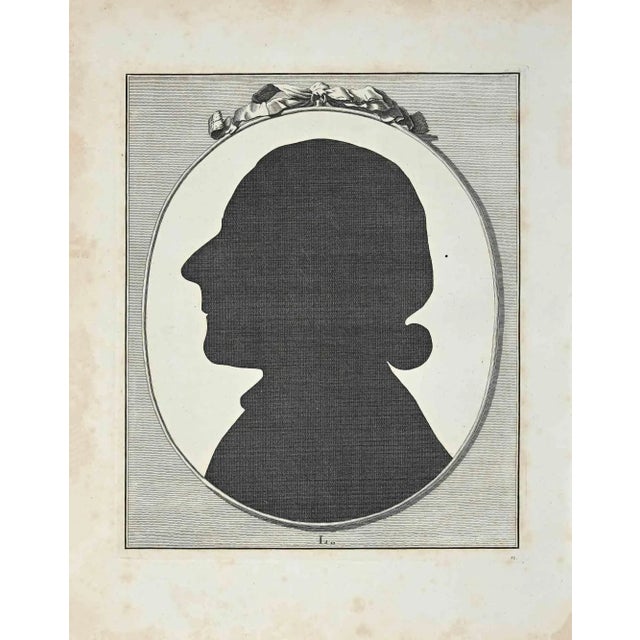 Silhouette is an original artwork realized by Thomas Holloway (1748 - 1827). Original Etching from J.C. Lavater's "Essays...