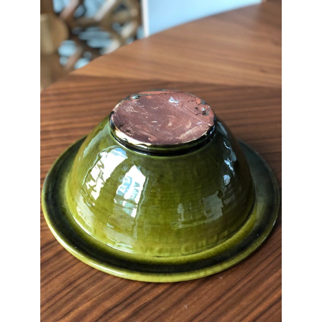 Mid-Century Italian Glazed Terra-Cotta Bowl in the Style of Bitossi For Sale In Houston - Image 6 of 12