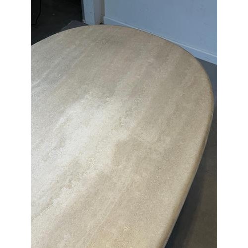 Vintage Dining Table in Travertine For Sale - Image 3 of 7