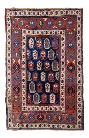 1870s Handmade Antique Caucasian Kazak Rug