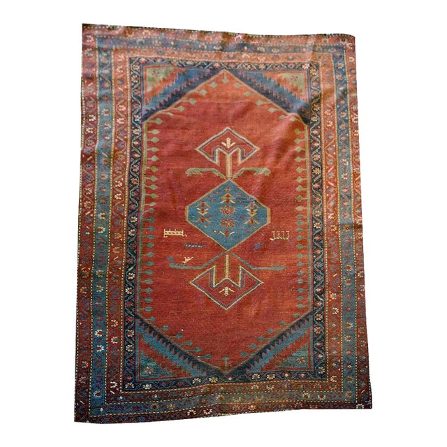 Antique Persian Kurdish Area Rug For Sale