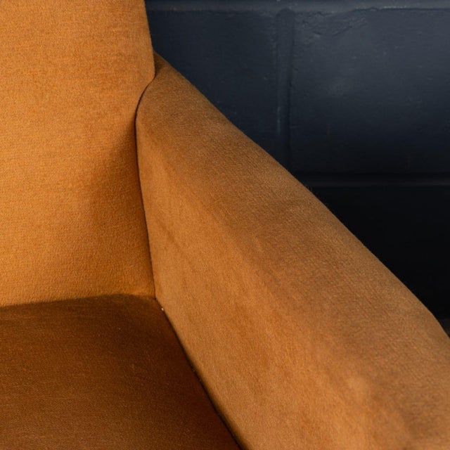 Vintage Italian Lounge Chairs in Ochre Velvet, 1960, Set of 2 For Sale - Image 14 of 18