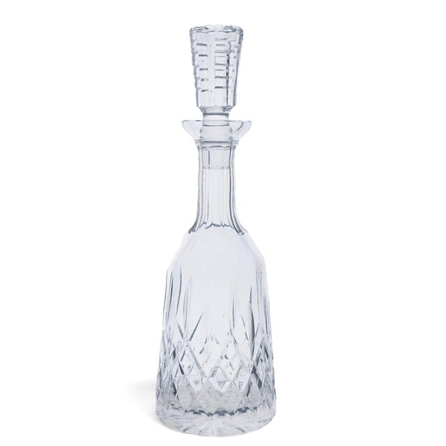 Waterford Crystal Late 20th Century Waterford Crystal Lismore Tall Wine Decanter With Stopper For Sale - Image 4 of 13