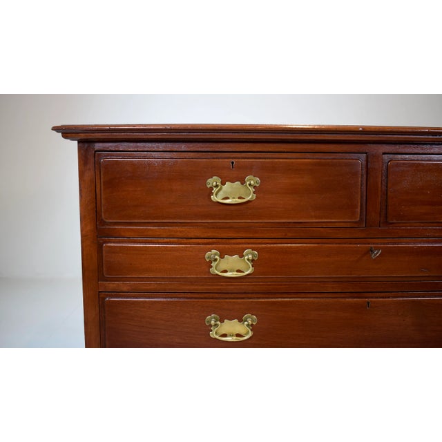 Baker Furniture Company Early 20th Century Solid Mahogany Chippendale Dresser With Five Drawers For Sale - Image 4 of 12