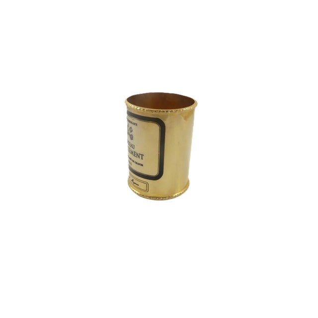 French Vintage French Silver-Plate Wine Sleeve, Commemorating 2005 Château Pape Clément Bordeaux For Sale - Image 3 of 12