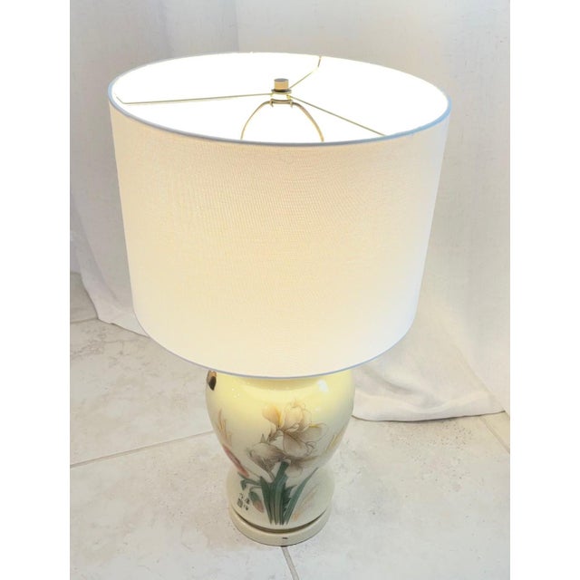 Vintage Porcelain Chinese Ginger Jar Lamps Hand Painted Large - a Pair For Sale - Image 9 of 15