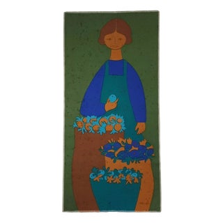 Mid-Century German Pop Art Screen-Printed Wall Hanging by Traute Sänger, 1970s For Sale