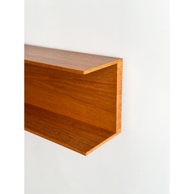 Floating U-Shaped Wall Shelf in Teak by Walter Wirz for Wilhelm Renz, 1960s For Sale - Image 12 of 15