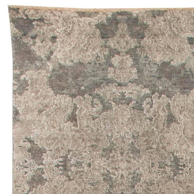 One-of-a-kind Abstract Modern Handmade Silk and Wool Rug by Doris Leslie Blau For Sale In New York - Image 6 of 7