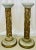 Tuscan Pair of Giltwood and Paint Decorated Italian Columns, Pedestals, Gustavian Style For Sale - Image 3 of 13
