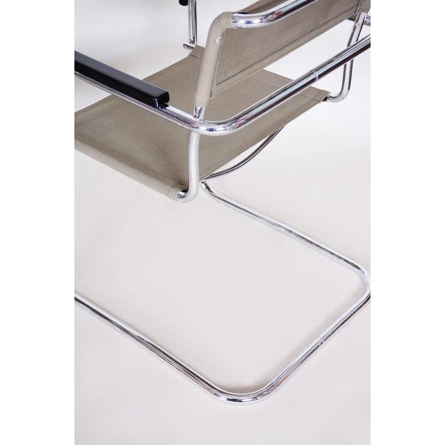 Czech Bauhaus Chrome Armchairs attributed to Marcel Breuer for Thonet, 1930s, Set of 2 For Sale - Image 10 of 12