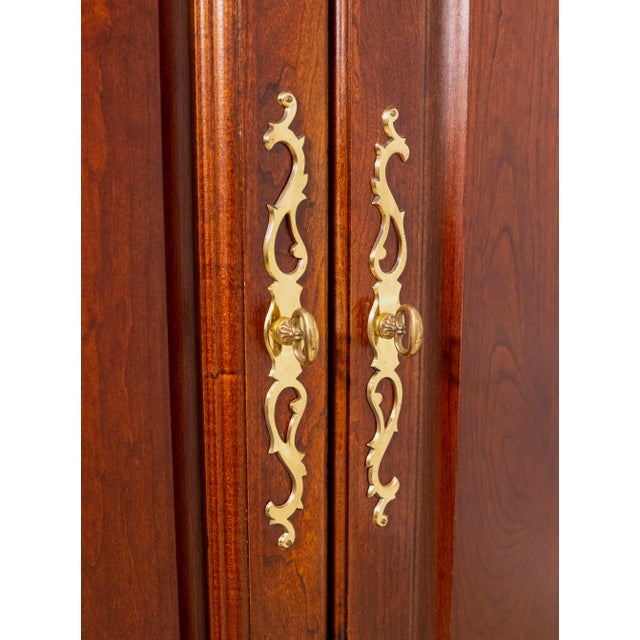 Pennsylvania House Cherry Fitted Interior Bedroom Armoire For Sale - Image 9 of 18