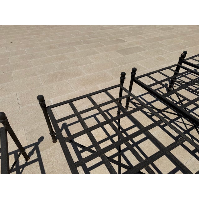 1960s Iron Chaise Lounges Set of 4 After Mario Papperzini Amalfi, Salterini and Michael Taylor For Sale - Image 15 of 17