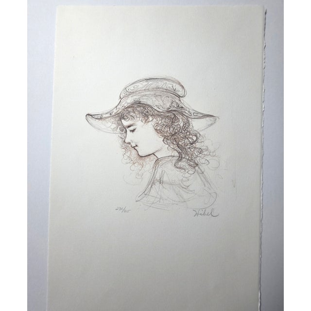 Edna Hibel "Elisabet" - 230/315 - Signed Lithographs - 10 1/4 X 16- Child Portrait For Sale - Image 4 of 6