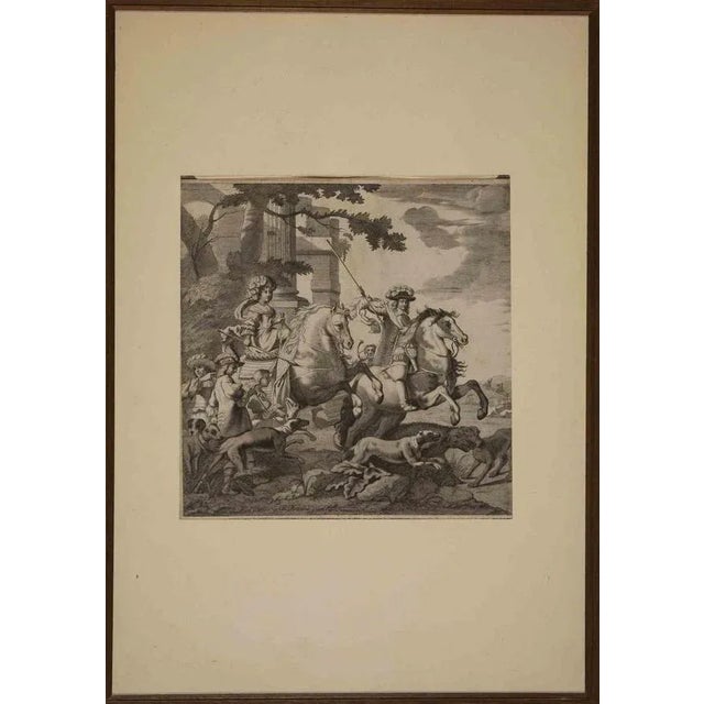 Giovanni Battista Brambilla, Cavalcade, Etching, 18th Century, Framed For Sale - Image 4 of 4