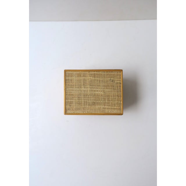 Wicker Linen Jewelry Box For Sale - Image 12 of 12