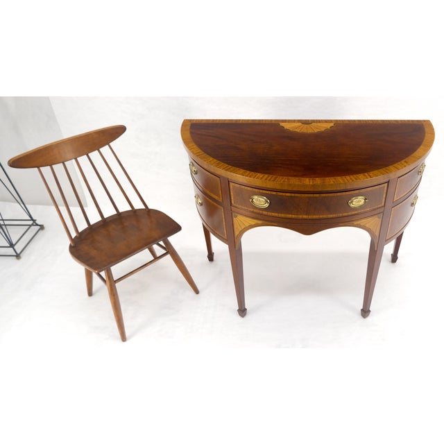 Baker Banded Inlayed Demi Lune Federal Sideboards MINT! For Sale - Image 18 of 18