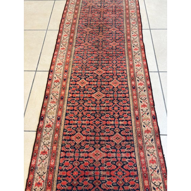 1910s Antique Malayer Rug - 3'3" X 15'1" For Sale - Image 5 of 9