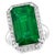 Natural 16 Carat Emerald Cut Zambian Emerald & Diamond Ring in 14kt White Gold For Sale - Image 15 of 18