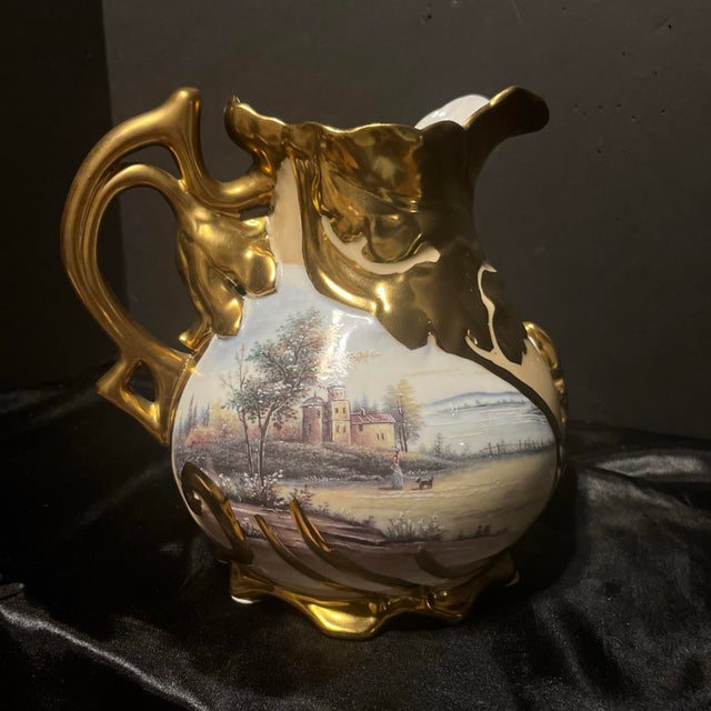 Rococo 18th-Century European Porcelain Guilt Picture With Rococo Influences. For Sale - Image 3 of 6