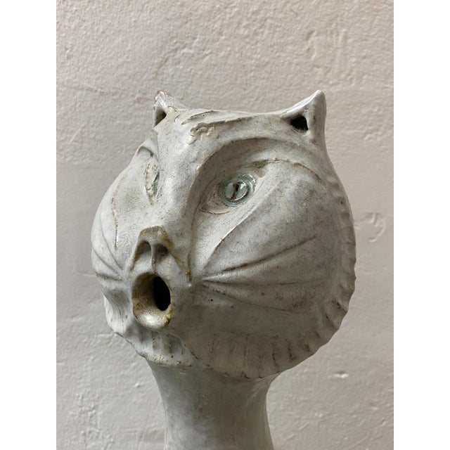 Mid-Century Studio Ceramic Cat Sculpture, 1968 For Sale - Image 10 of 14