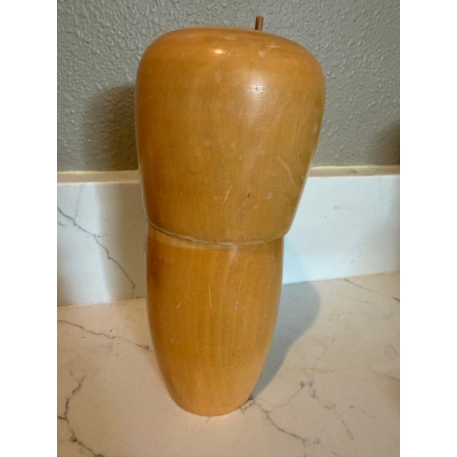 Brown Vintage Kojo Tanaka Japanese Wooden Kokeshi Doll For Sale - Image 8 of 11