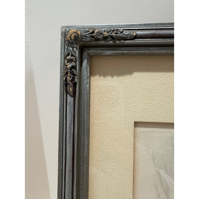 Early 20th Century Vintage 1930 French Signed Lithograph Gustave Brisgand Nude Reclining Woman Framed For Sale - Image 5 of 7