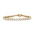 10K Yellow Gold 8.0 Cttw Bezel Set Round Diamond Tennis Bracelet For Sale In New York - Image 6 of 6