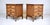 A pair of high-quality Mid 20th century Modern nightstands by White Furniture of Mebane, expertly crafted of walnut burled...