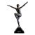 Mid 20th Century Monumental Art Deco Bronze Dancer After d.h. Chiparus, 27.5” Sculpture on Marble Base For Sale