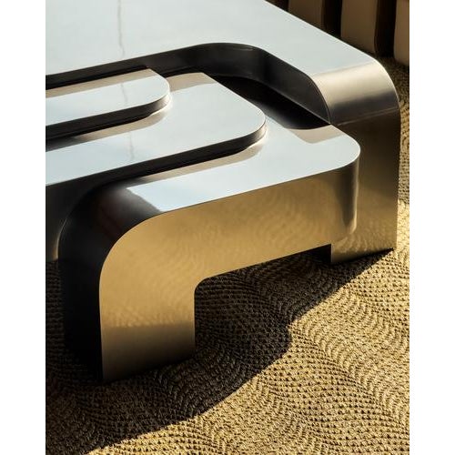 Automa Coffee Table in Black Lacquer Finish by Pietro Franceschini For Sale - Image 6 of 8