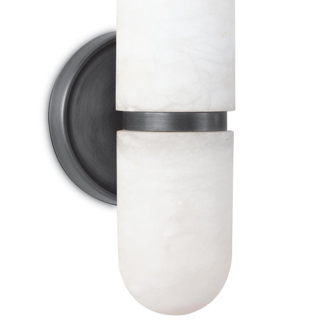 2020s Regina Andrew Salon Alabaster Sconce Small, Oil Rubbed Bronze For Sale - Image 5 of 7