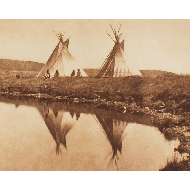 Edward S. Curtis After Edward Curtis “At the Water’s Edge - Piegan” Photogravure Restrike For Sale - Image 4 of 8