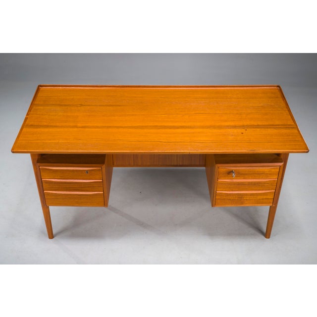 1960s Danish Teak Desk by Peter Lovig Nielsen for Hedensted Mobelfabrik, 1972 For Sale - Image 5 of 18