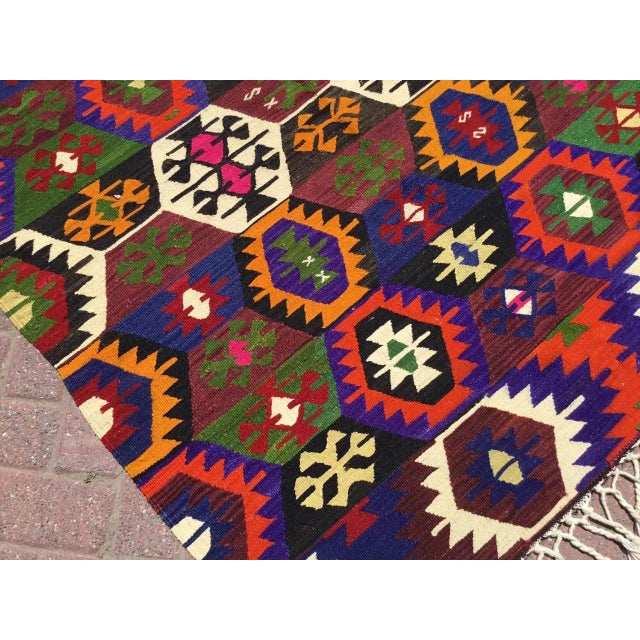 Vintage Colorful Kilim Rug Chairish
