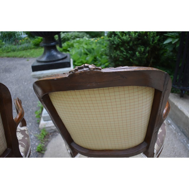 Pair of Louis XV Fruitwood Armchairs of the 18th Century For Sale - Image 12 of 17