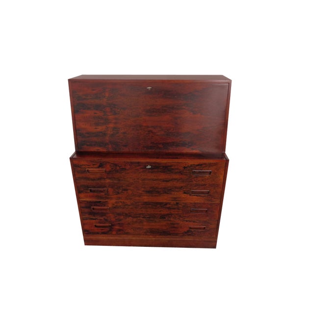 Danish Rosewood Secretary by Arne Wahl Iversen for Winning Mobelfabrik, 1960s For Sale