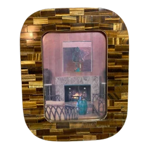 Mid-20th Century Tessellated Tiger’s Eye Picture Frame Attributed to Maitland-Smith