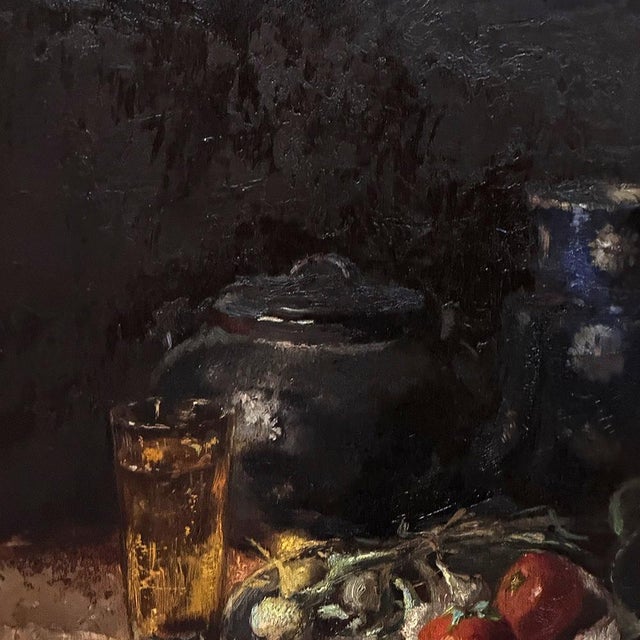 Antique Framed Oil Painting on Canvas by Guy Cambier (1923-2008) 'Country Still LIfe' For Sale - Image 11 of 16