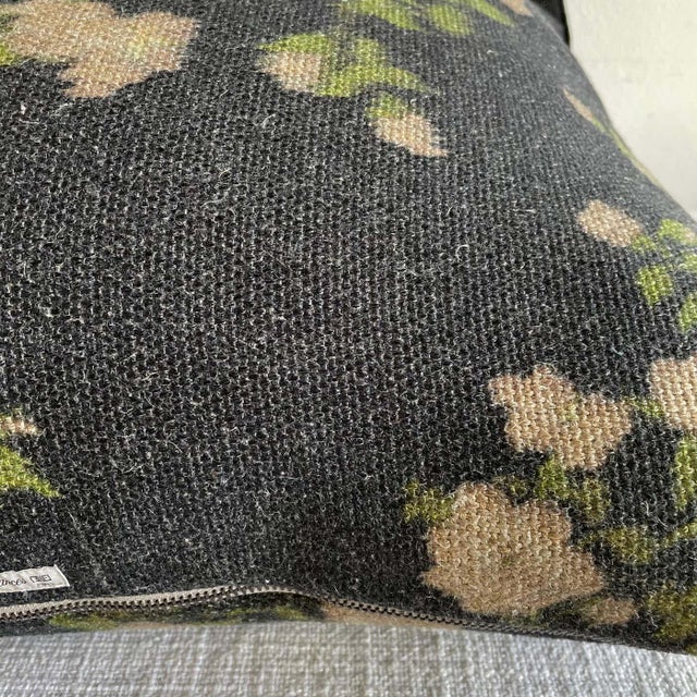 Wabi Sabi French Linen Roses Euro Pillow With Insert For Sale In Los Angeles - Image 6 of 6