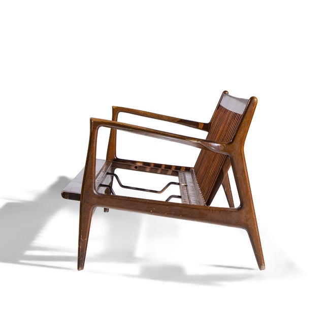 Selig Kofod Larsen for Selig Mid Century Danish Walnut Sofa For Sale - Image 4 of 10