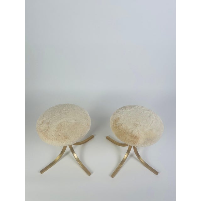 Mid-Century Modern Vintage Stools by Miguel Fisac, 1960, Set of 2 For Sale - Image 3 of 10