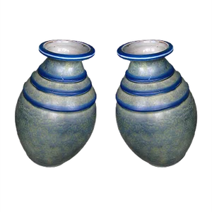 Art Deco Ceramic Vases, 1930s, Set of 2