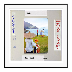 Golf in Hong Kong Slide Print Framed in Black