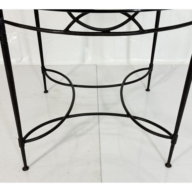 Attributed to Mario Papperzini for Janus Et Cie Iron & Glass Round Dining Table For Sale - Image 15 of 18