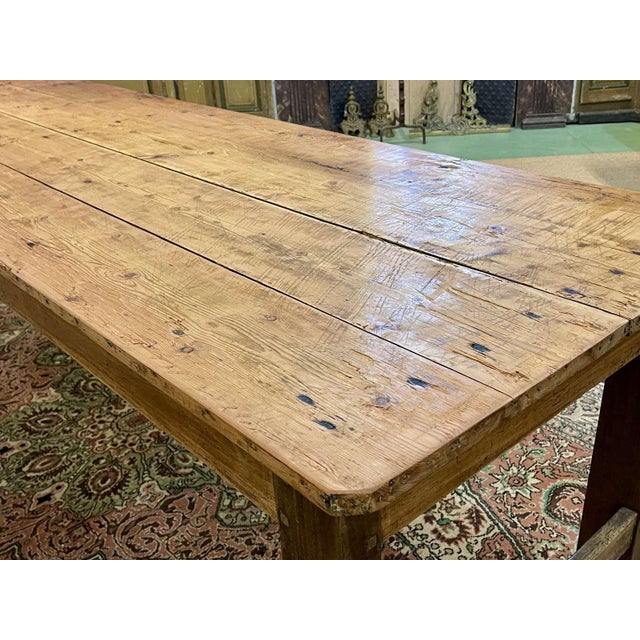 Antique Farmhouse Table in Fir and Chestnut, 1800s For Sale - Image 8 of 18